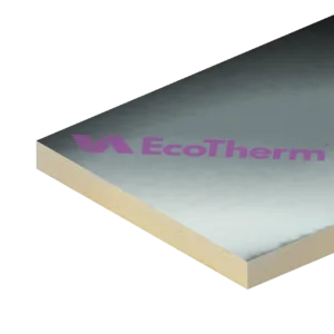 130mm Ecotherm Eco-Versal Rigid PIR Insulation Board 2400mm x 1200mm (8′ x 4′)