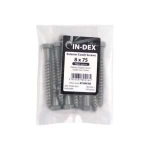 8.0 x 50mm Timco Coach Screw Hex Exterior Green (Bag of 10)