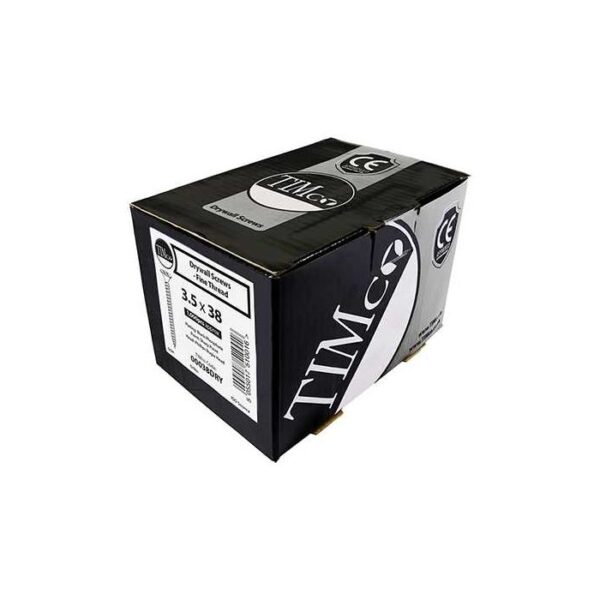 3.5 x 25mm Timco Drywall Screws PH Bugle Fine Thread Black (Box of 200)