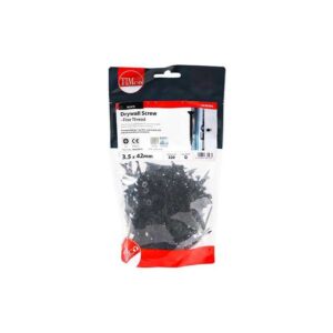 3.5 x 42mm Timco Drywall Screws PH Bugle Fine Thread Black (TIMbag of 320)
