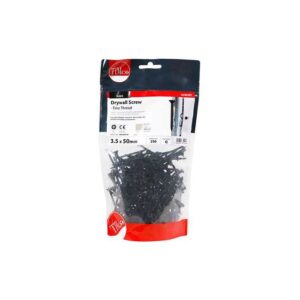 3.5 x 50mm Timco Drywall Screws PH Bugle Fine Thread Black (TIMbag of 250)