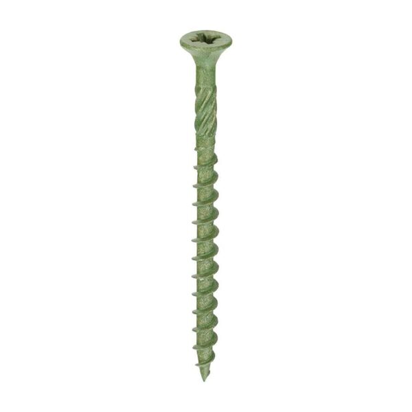 4.5 x 60 Timco Decking Screws PZ Double Countersunk Exterior Green (Tub of 1500) - Image 3