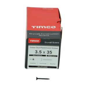 3.5 x 35mm Timco Drywall Screws PH Bugle Coarse Thread Grey (Box of 1000)