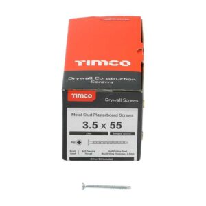 3.5 x 55mm Timco Drywall Screws PH Bugle Self Drilling Zinc (Box of 500)