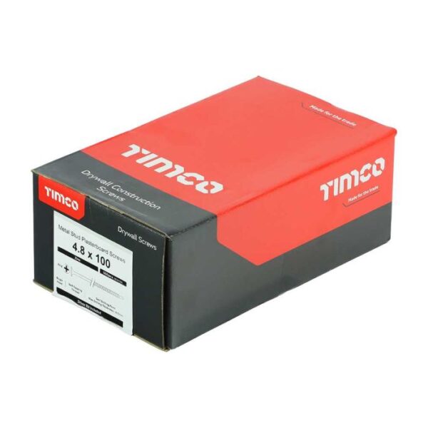 4.8 x 100mm Timco Drywall Screws PH Bugle Self Drilling Zinc (Box of 500) - Image 2