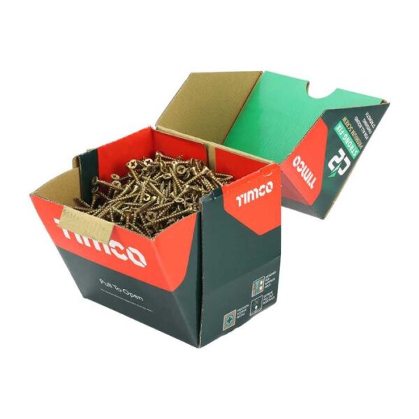 4.0 x 40mm Timco C2 Strong Fix PZ Double Countersunk Sharp Point Premium Wood Screw Index Zinc-Yellow (Box of 1000) - Image 4