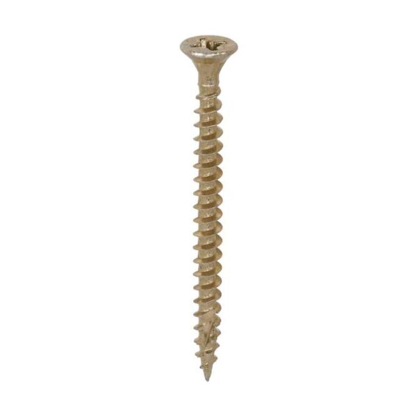 4.0 x 50mm Timco C2 Strong Fix PZ Double Countersunk Sharp Point Premium Wood Screw Index Zinc-Yellow (Box of 1000) - Image 3