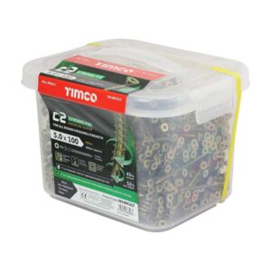 5.0 x 100 mm Timco C2 Strong Fix PZ Double Countersunk Premium Wood Screw LT (Tub of 800)