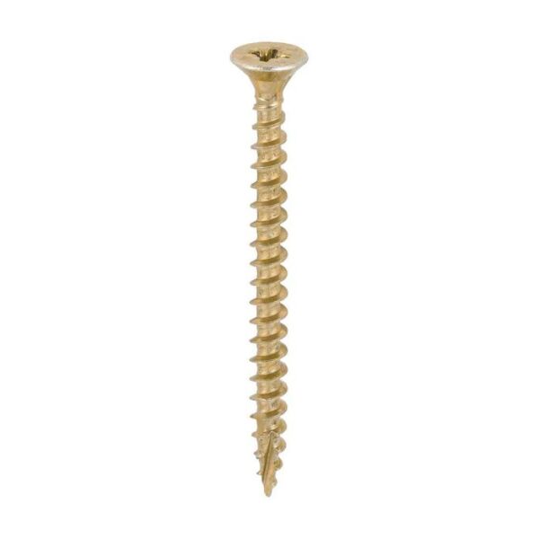 5.0 x 60mm Timco C2 Strong Fix PZ Double Countersunk Sharp Point Premium Wood Screw Zinc-Yellow (Box of 200) - Image 3
