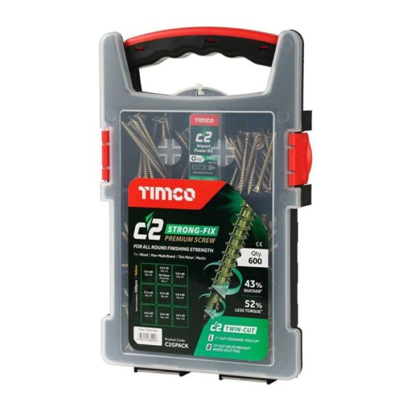 Timco C2 Strong Fix PZ Double Countersunk Premium Wood Screw Grab Pack (Tray of 600) - Image 4