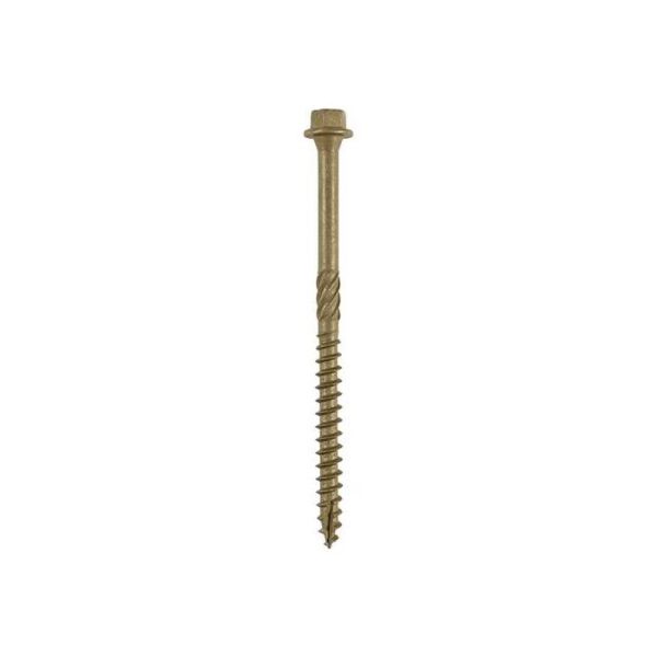 6.7 x 100 mm Timco Timber Frame Construction and Landscaping Screws Hex Exterior Green Organic (TIMbag of 50) - Image 2