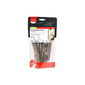 6.7 x 150 mm Timco Timber Frame Construction and Landscaping Screws Hex Exterior Green Organic (TIMbag of 30)