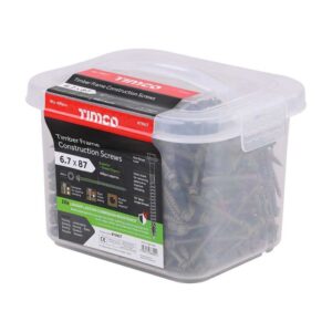6.7 x 87 mm Timco Timber Frame Construction and Landscaping Screws Hex Exterior Green Organic (Tub of 400)