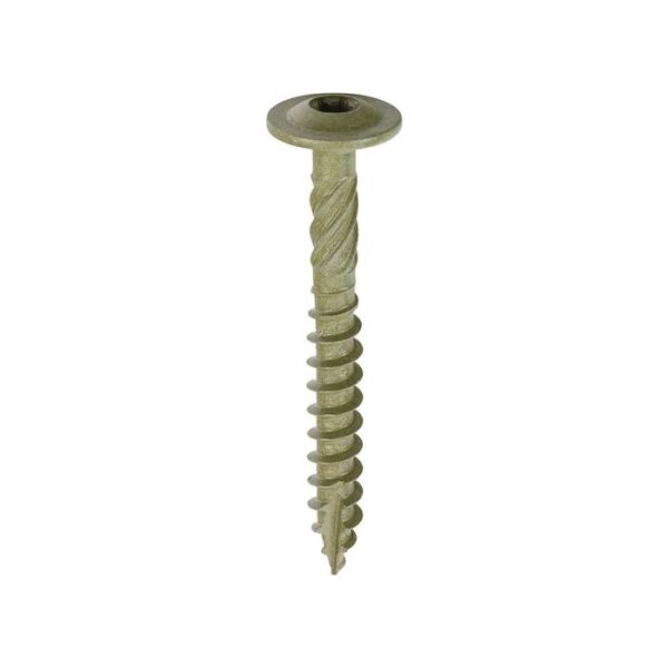 6.7 x 75 mm Timco Timber Construction and Landscaping Screws Wafer Exterior Green (Box of 50)