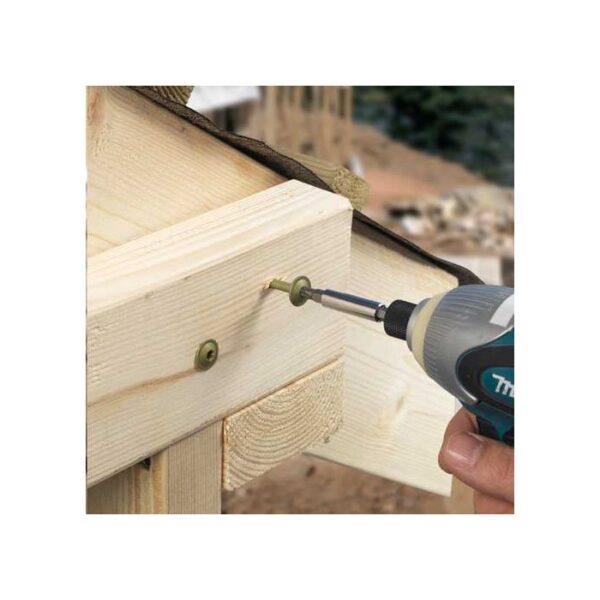 6.7 x 60 mm Timco Timber Construction and Landscaping Screws Wafer Exterior Green (Box of 50) - Image 2
