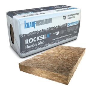 140mm Knauf Rocksilk Flexible Insulation Slab 1200mm x 600mm 2.16m2 Pack